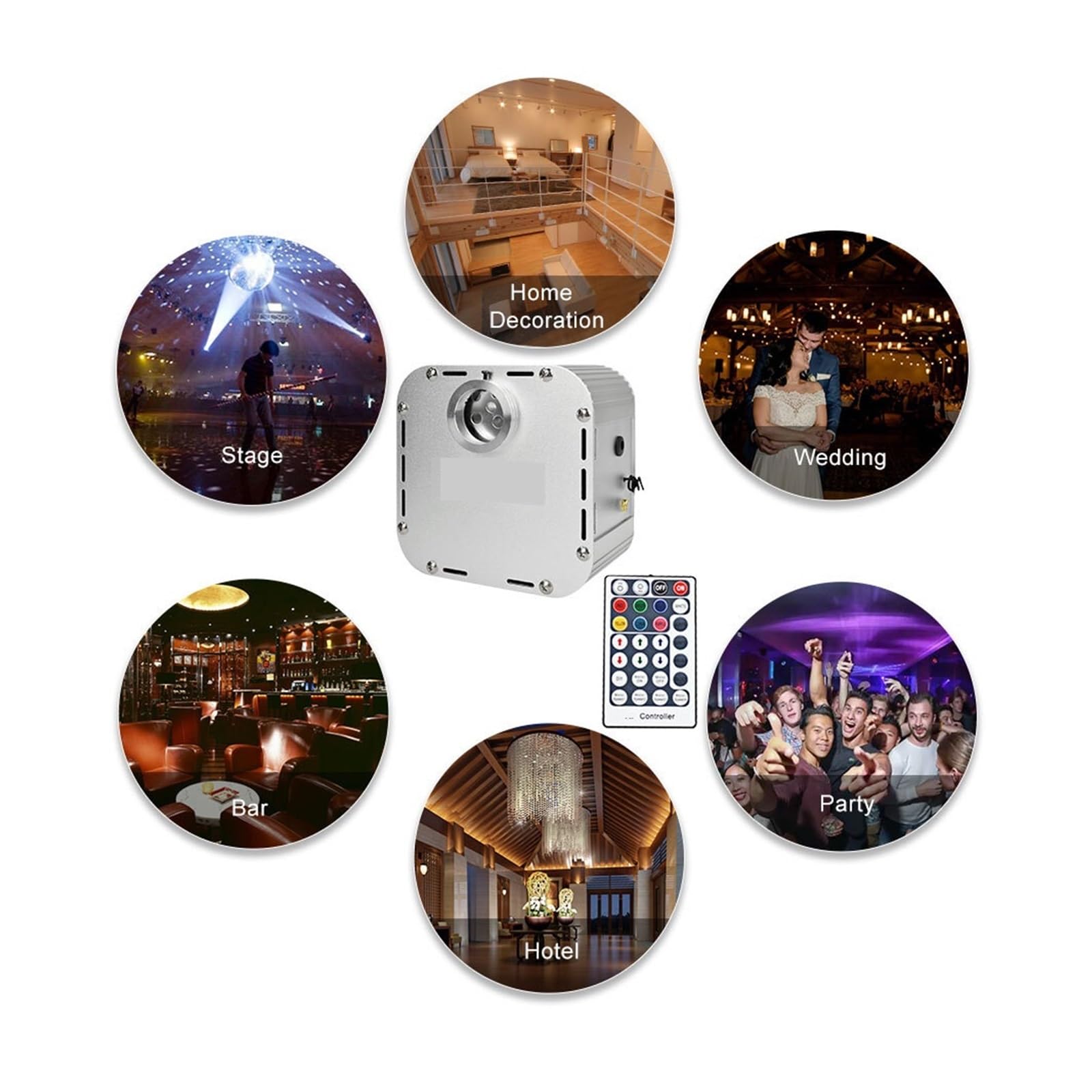 Oświetlenie wnętrza samochodu LED, 32W Twinkle RGBW światłowód gwiazda zestaw lamp sufitowych, led inteligentna aplikacja kontrola dźwięku LED silnik do samochodu gwiaździste niebo światło światłowodo