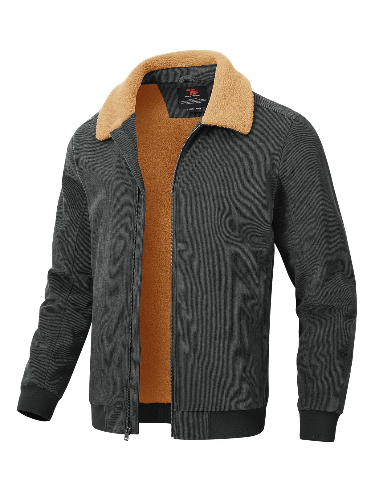Rdruko Winterjacke Herren Warme Fleecejacke Sherpa Jacke Männer Winter Gefütterte Cordjacke