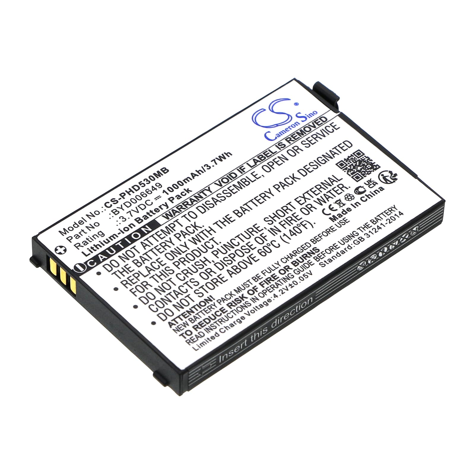 Battery for Philips Avent SCD530 Li-ion 3.7V 1000mAh - BYD006649