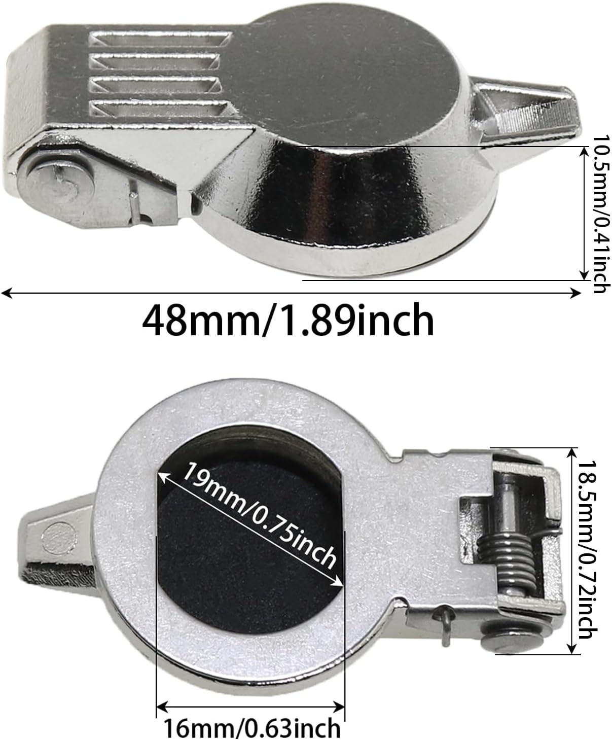 Heyous 2PCS Silver Cam Lock Dust Cover Tool Box Zinc Alloy Waterproof Cover Lock Latch for 16mm Diameter Cam Lock Tool Box Lock Replacement Dust Cover