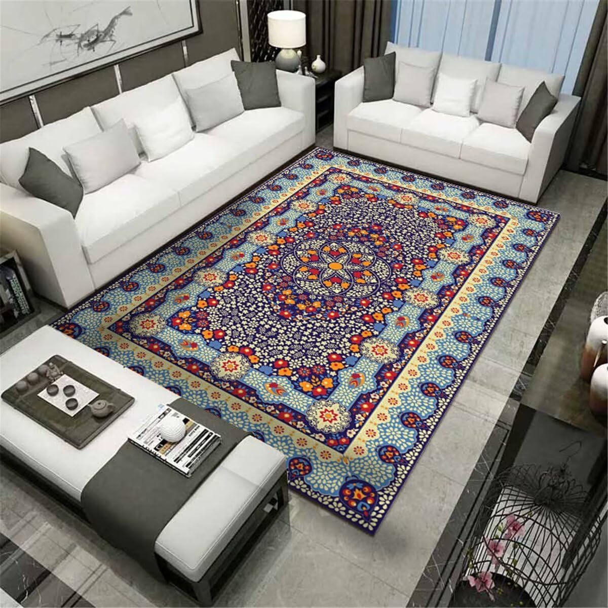 Tapis ado lavable et coloré de 70X140CM pour décoration de chambre de fille