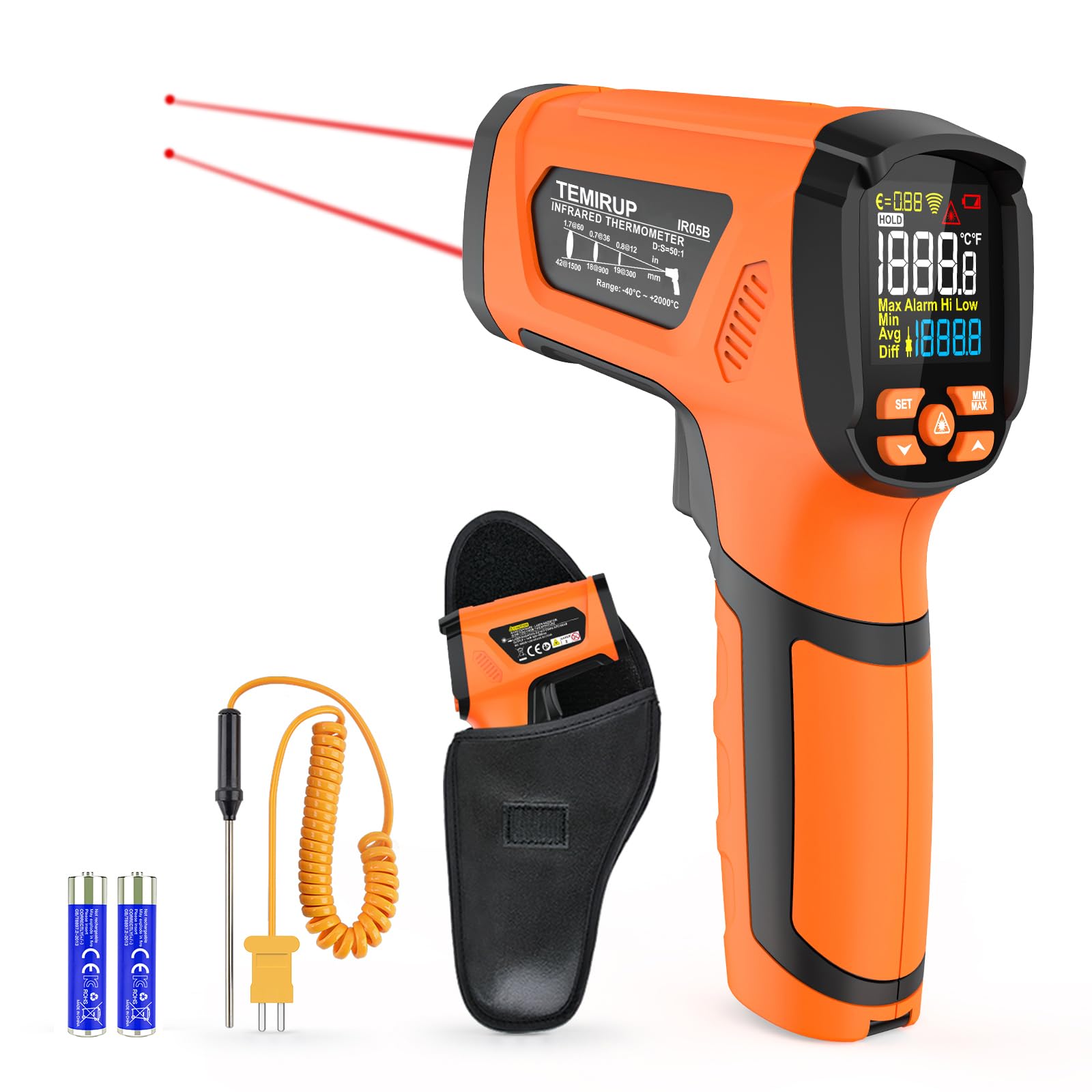 Infrared Thermometer Gun - Measure Temp Fast! -12