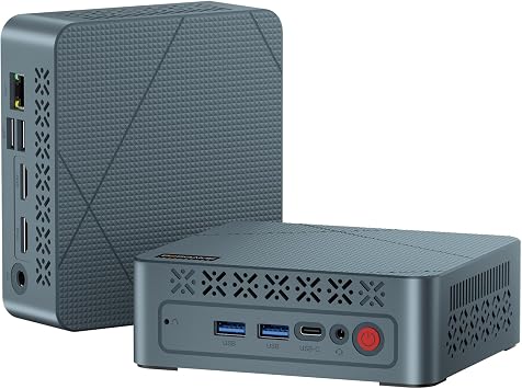 BOSGAME ECOLITE Series E3 Mini PC N95 MiNipc 16GB 512GB NVMe SSD Desktop PC Windows 11 Pro Wi-Fi 5/BT5.0/2.5G LAN/SD Slot 2 HDMI x 2 USB-C 4K 60Hz Support 3 Screen Output Small PC