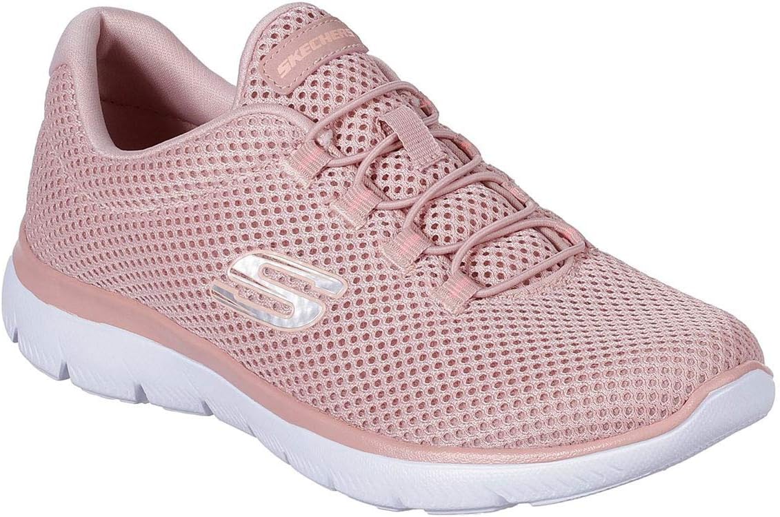 Skechers Women's Summits 6404199000 Trainers 2-42 EU Rose Mesh White Trim