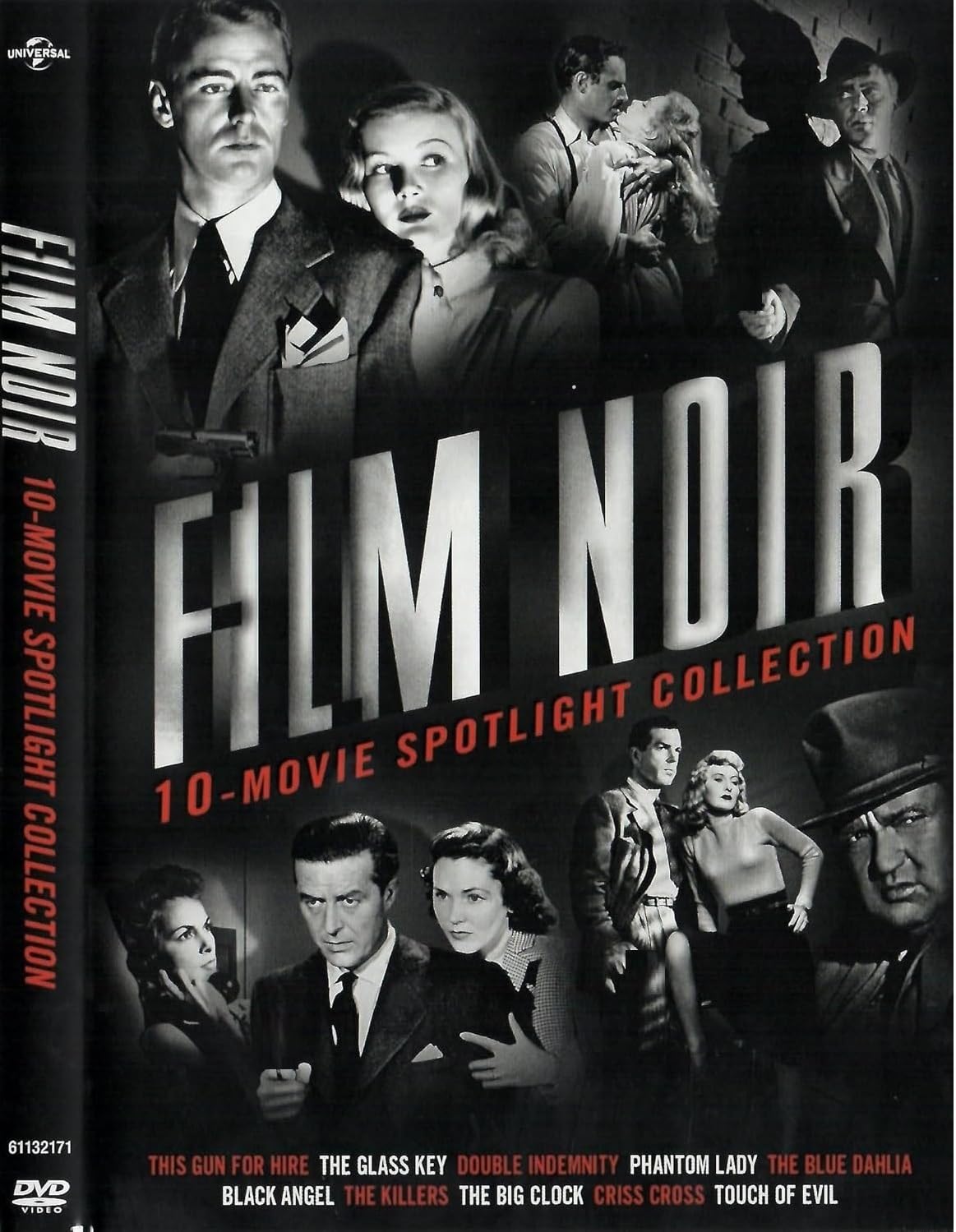 Film Noir 10-Movie Spotlight Collection (Double Indemnity / Touch of Evil / This Gun for Hire / The Glass Key / Phantom Lady / The Blue Dahlia / Black Angel / The Killers / The Big Clock / Criss Cross)- Slipcase version [DVD]