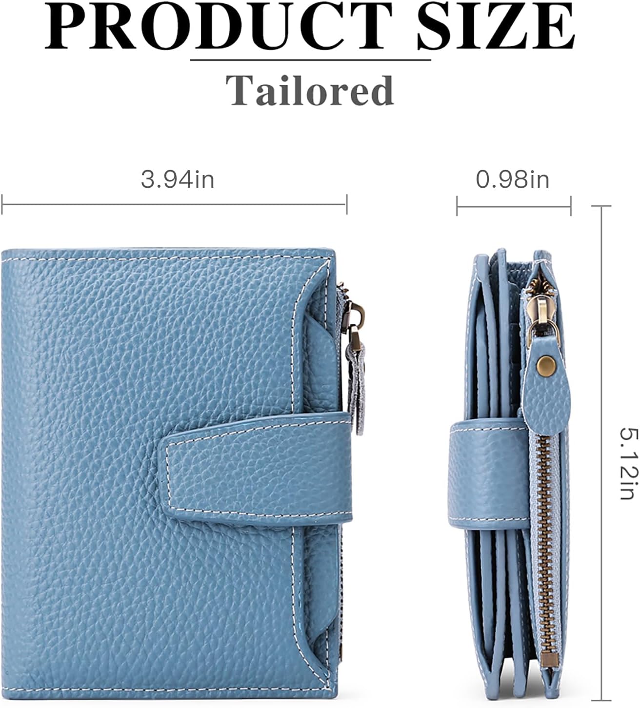 FALAN MULE Small Wallet for Women Leather Bifold Compact RFID Blocking Small Womens Wallet Purse - Image 2