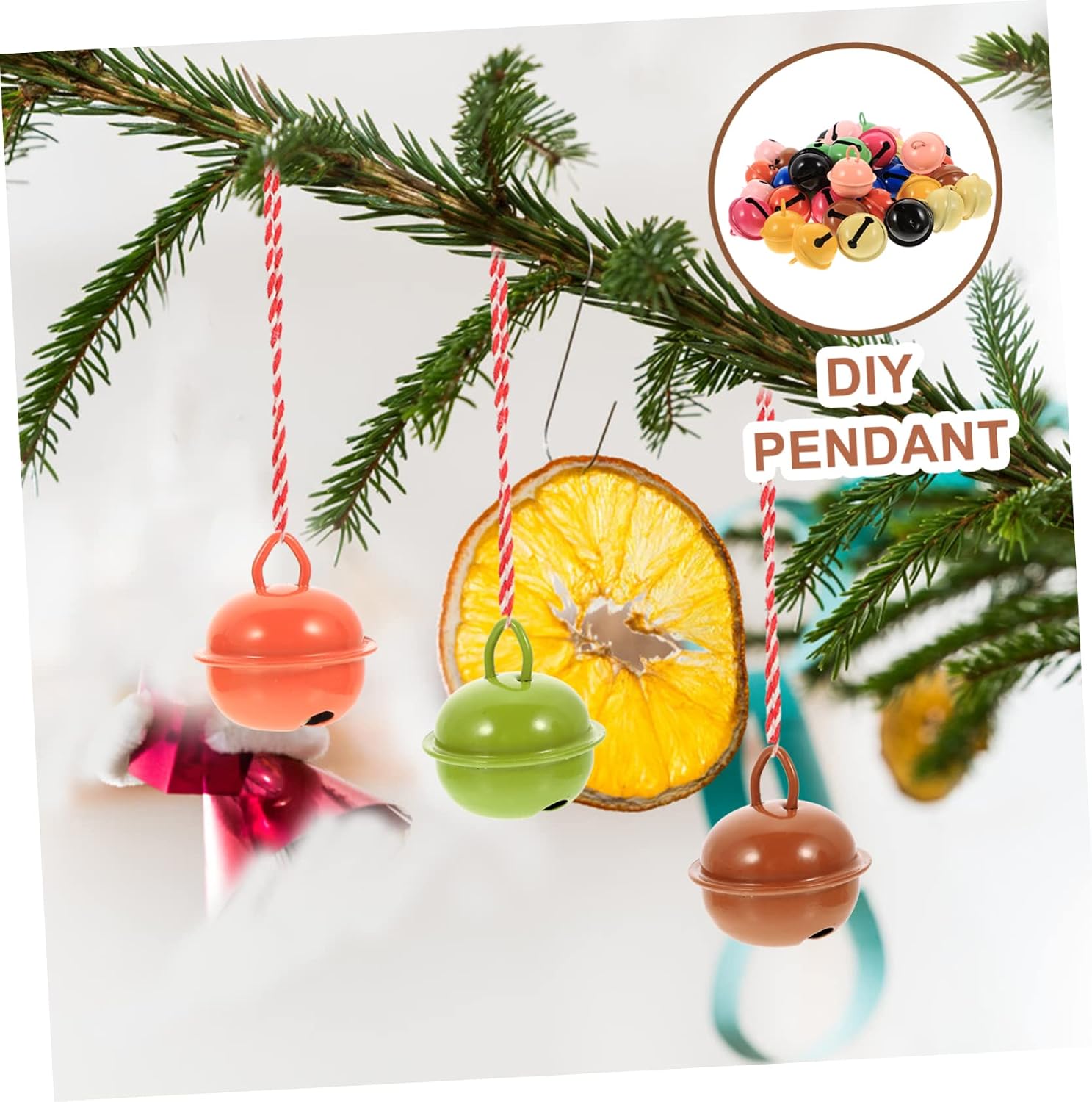 SHINEOFI 80pcs Craft Bells Decorative for Christmas Projects and Home Decor for Holiday and Party Decorations