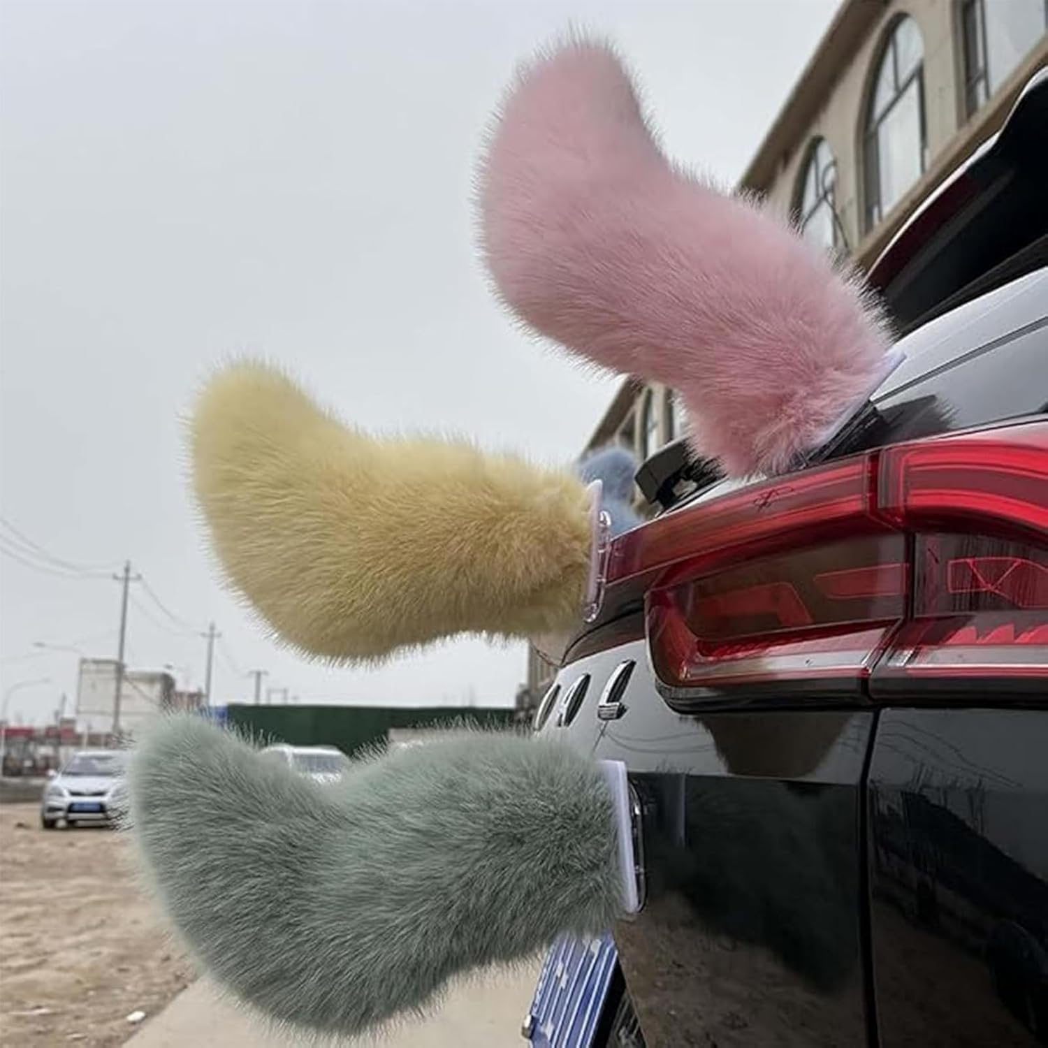 Télécommande pour Voiture Électrique avec Queue, Décoration de Voiture avec Queue d'Animal Mignon et Peluche, Décorations de Voitures avec Queues d'Animaux Électriques, Accessoire Amovible pour Coffre