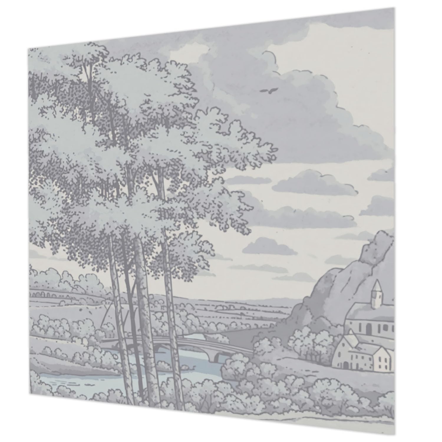 Papier peint paysage de conte de fées pour chambre et salon Tulup