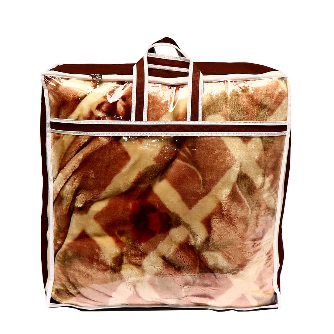 AI ANKIT INTERNATIONAL Blanket Storage Bags for Blanket, Quilts & Rajai Storage Combo Pack of 01 with Dust Protection Front Clear window & Zip Closure for Multi-Purpose Clothing Storage-image-46