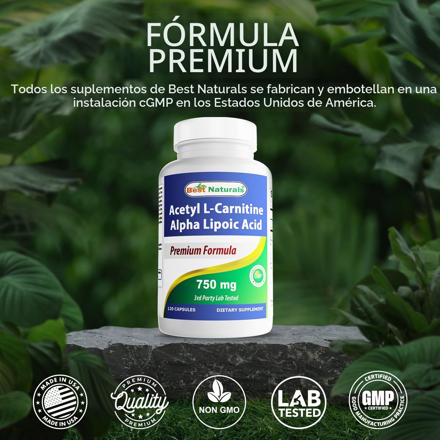 l carnitina y acido lipoico Best Naturals Acetil L-carnitina Ácido Alfa 750 mg 120 Cápsulas : Salud y Hogar creatine tone+ - Raspberry Mental Focus & Clarity Catalog No.:M6534-2