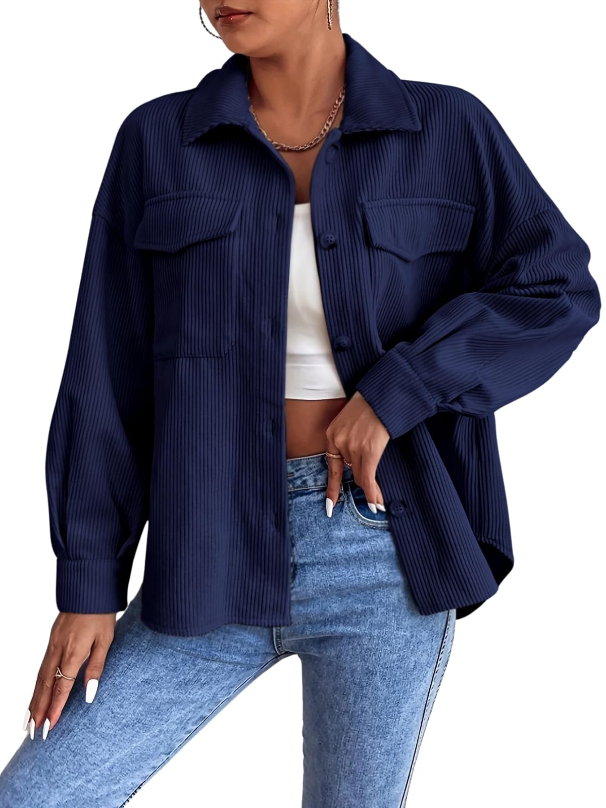 SNITCH Women Poly Lycra Standard Length Oversized Jacket Korean Style Casual Outerwear | Streetwear Party Jacket with Trendy Loose Fit Casual Shirt in neutral