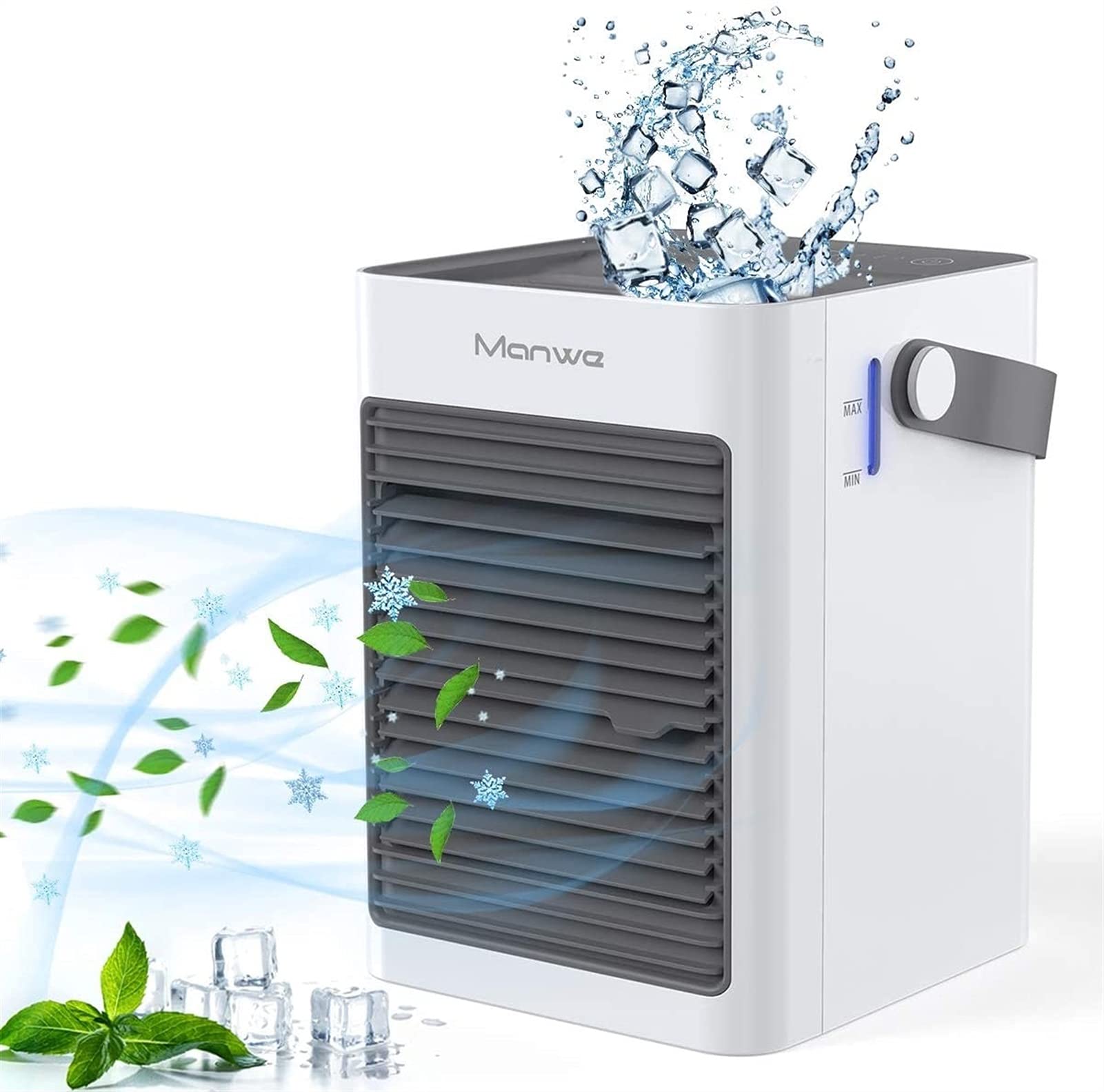 Cichy mini klimatyzator biurkowy wentylator chłodzący do domu, przenośny klimatyzator powietrza, klimatyzator powietrza-mini klimatyzator, osobisty wentylator biurkowy 3 w 1 małe c