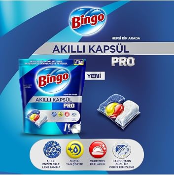 Bingo Akıllı Kapsül Pro Bulaşık Makinesi Deterjanı Tableti 320'li