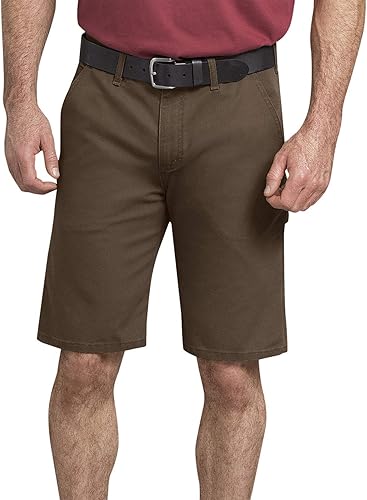 Dickies Tough Max Duck Pantalón corto de carpintero para hombre, madera lavada, 