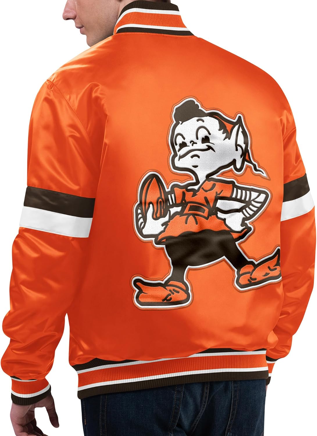 Starter Men's NFL Gridiron Classics Home Game Satin Full-Snap Varsity Jacket