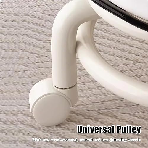 Miniatura 5 de Silla de polea de acrílico, taburete bajo con polea de respaldo, taburete ergonómico bajo para limpieza del hogar, taburetes de oficina, lavandería,