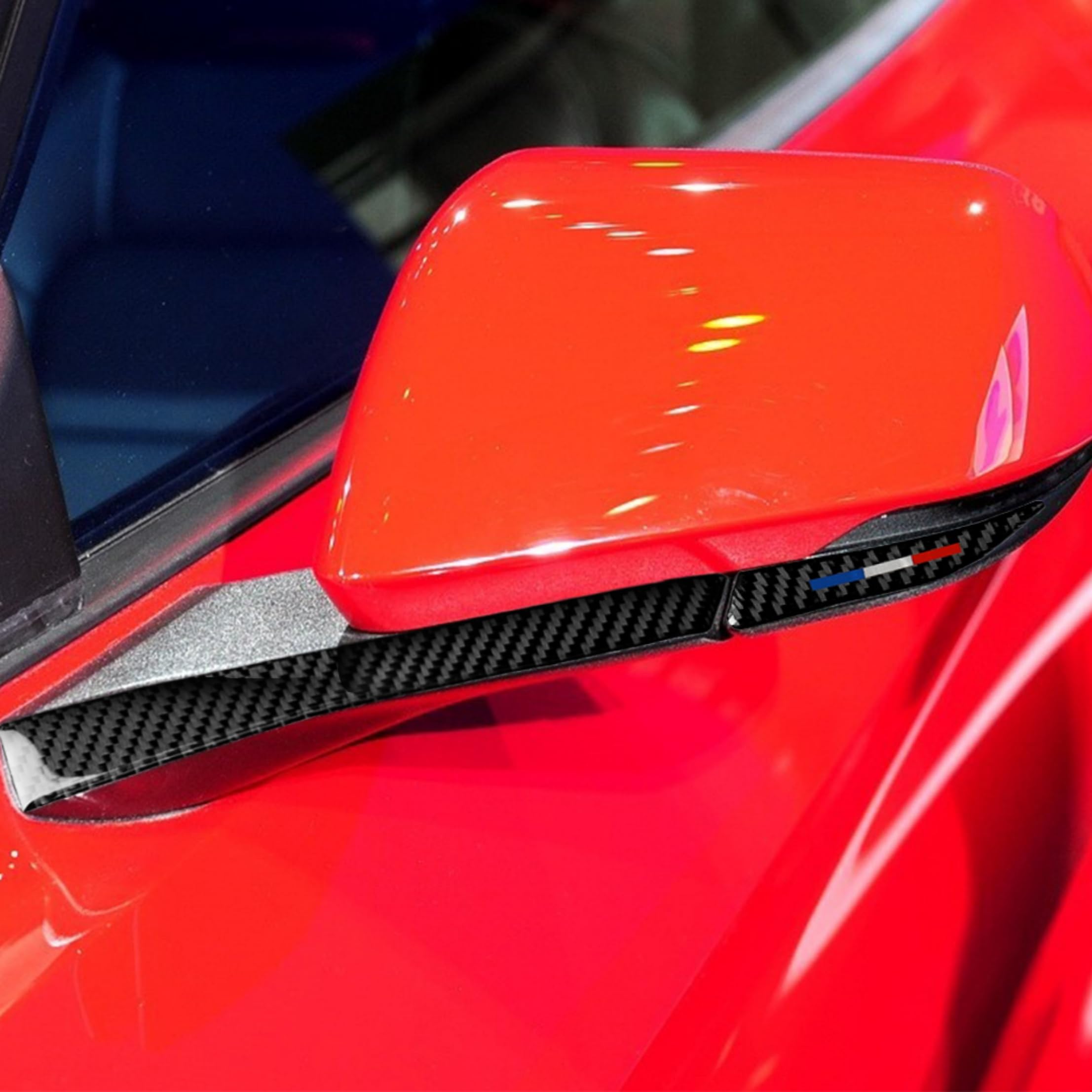 Ford Mustang S550 Copertura adesiva in fibra di carbonio striscia rossa America 2015-2023