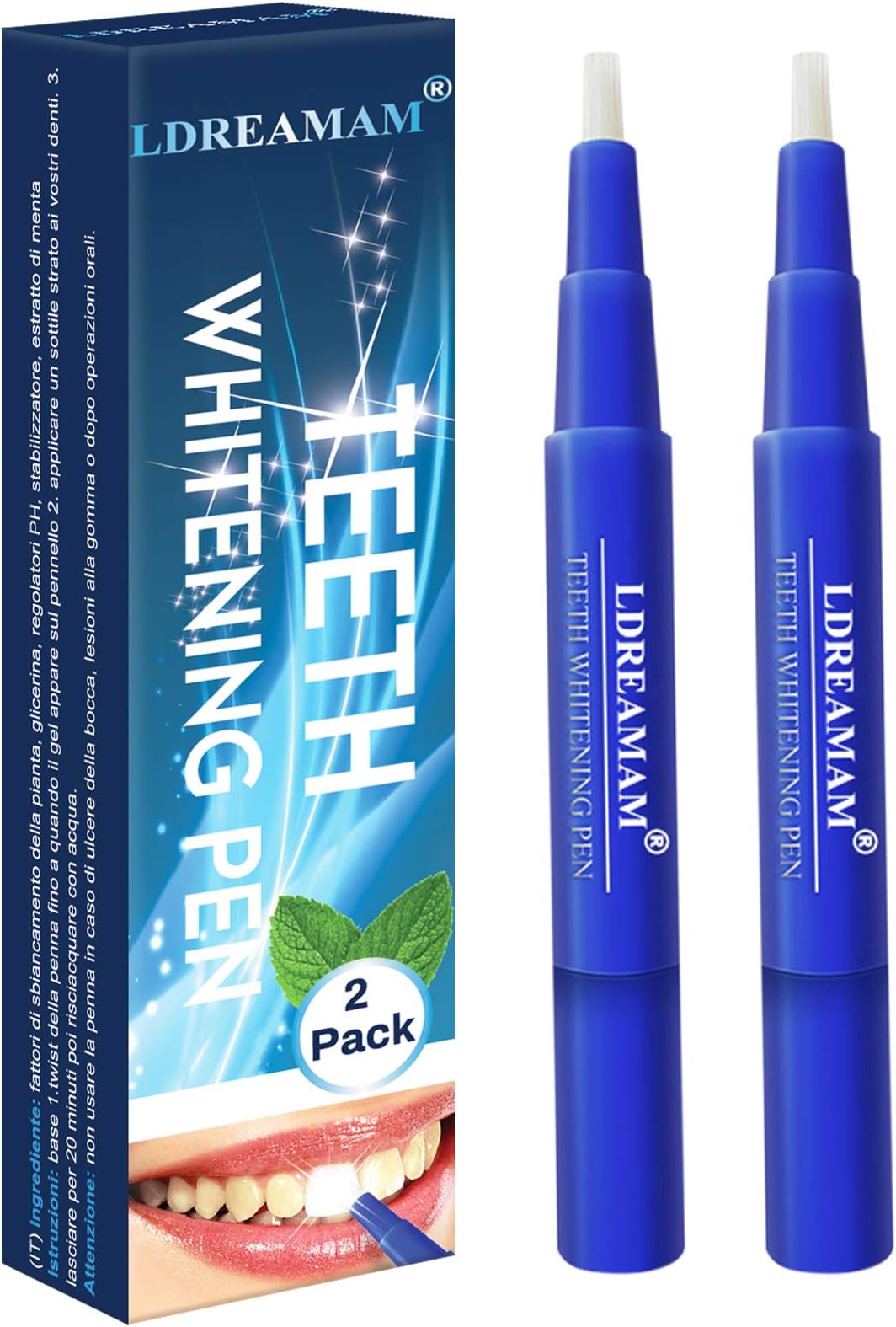 Teeth Whitening Gel,Teeth Whitening Pen,Teeth Whitening Kit,Teeth Whitening & Natural Whitening,Whitening Treatments,Effective,Stain Removal 2PC