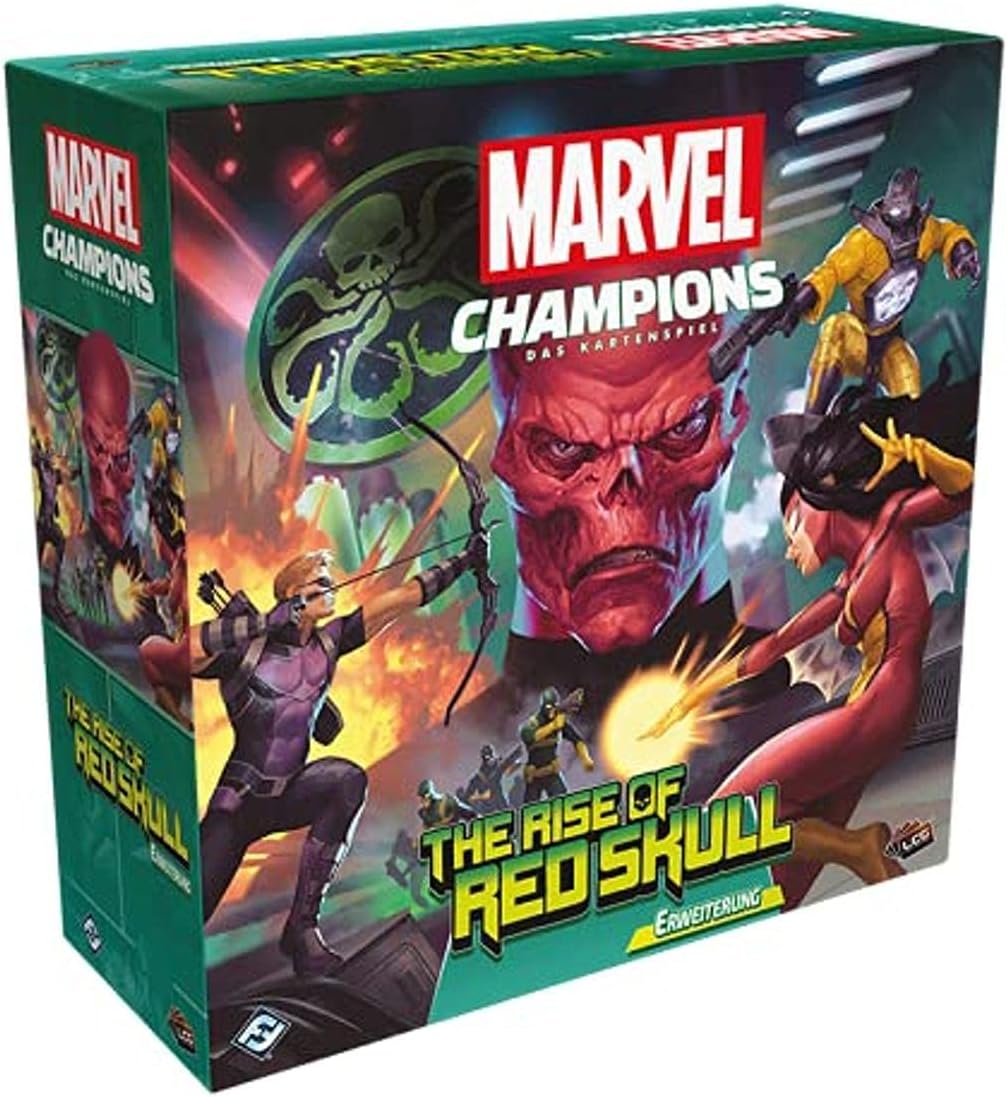 Asmodee Marvel Champions: The Card - The Rise of Red Skull, Scenario Expansion, Deck Building, German