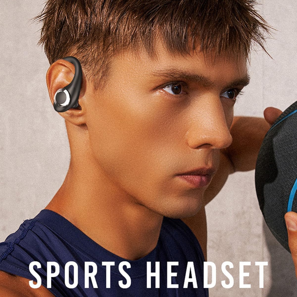 Wireless Earbuds Bluetooth 5.3 Headphones, in-Ear Headphones with LED Display Noise Cancelling Earphones,IPX7 Waterproof Earphones with Mic & Earhook in Ear Headsets for TV Phone Workout Running