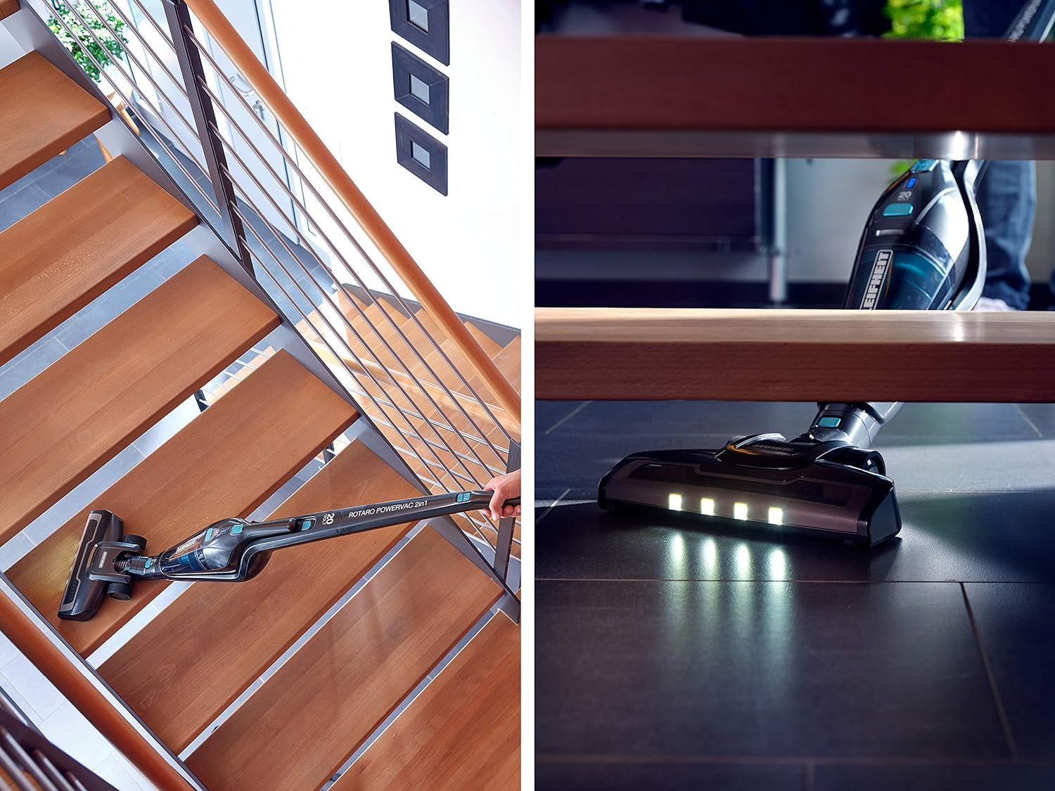 Leifheit Akkustaubsauger Rotaro PowerVac 2in1 20V, mit Handstaubsauger