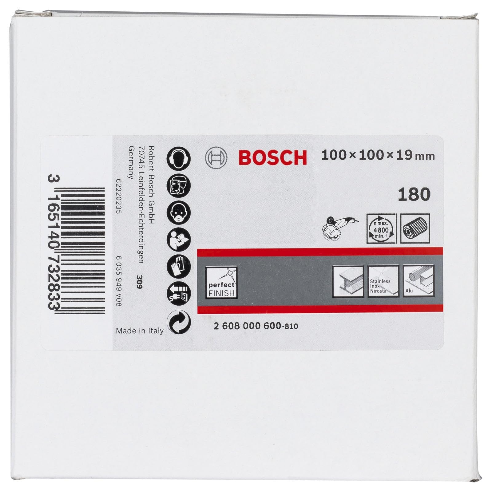 Bosch 2 608 000 600 - Cepillos de láminas (19 mm, 180, 100 mm)