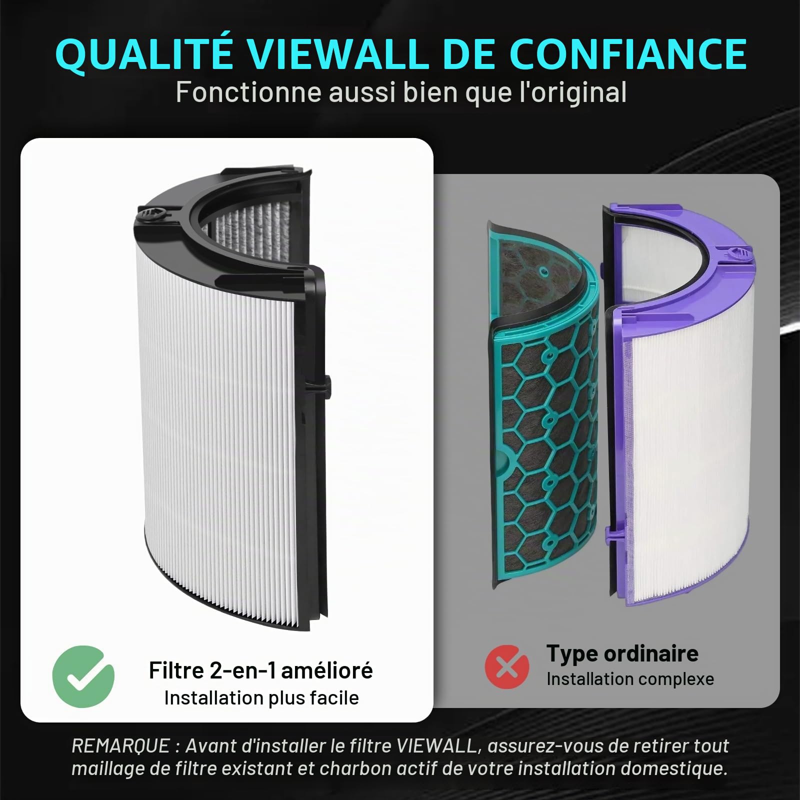 Filtre de rechange H13 HEPA 360° en verre véritable avec filtre à charbon compatible avec Dyson TP10 HP10 HP09 TP09 HP07 TP07 TP06 HP06 HP04 TP04 PH04 PH03 PH02 PH01 DP04 HP4B PH3A TP7A TP7C TP4A TP4B | HP10 HP09 TP09 HP07 TP07 TP06 HP06 PH04 PH03 PH02 PH
