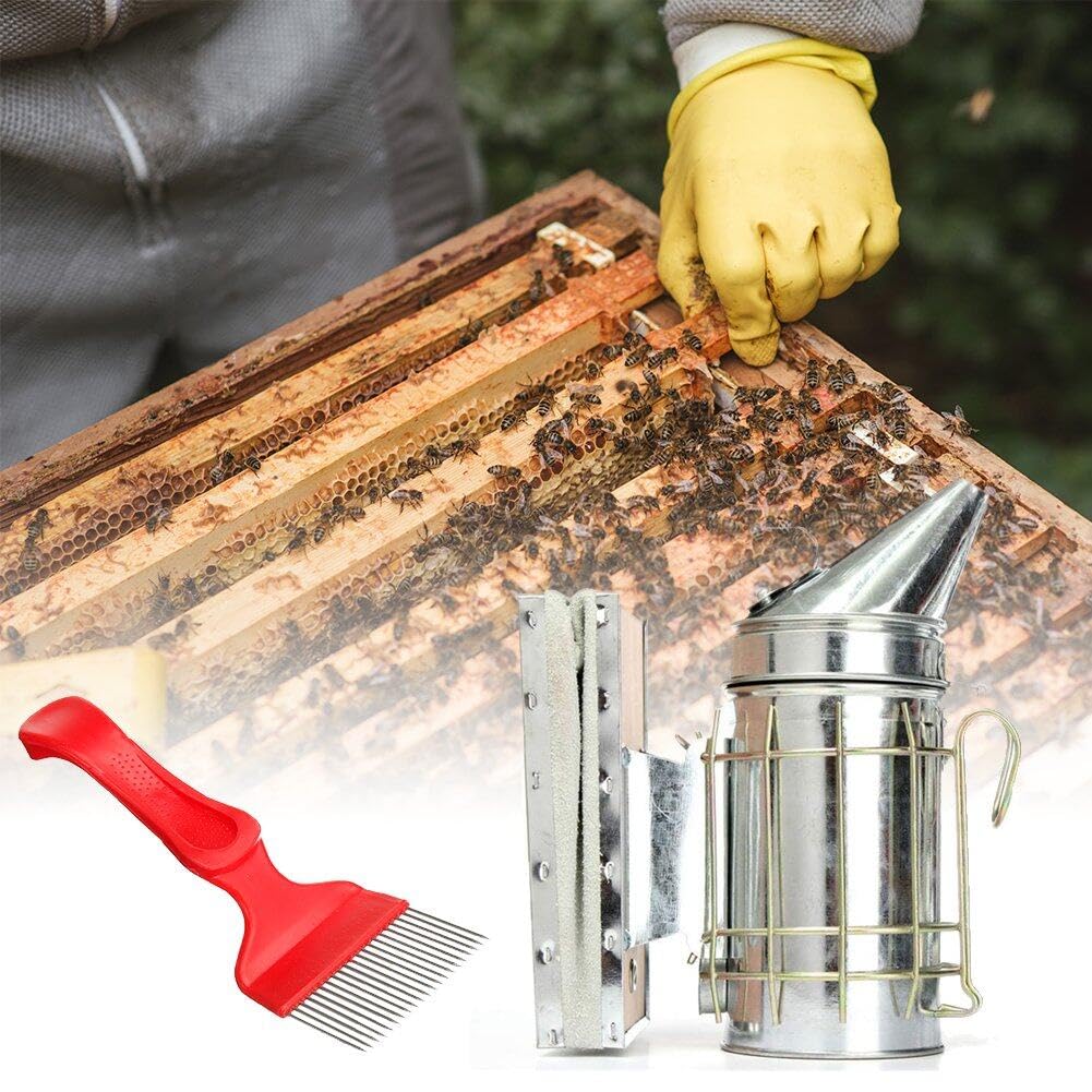 Kit di Strumenti per Apicoltura Spazzola Professionale per api Strumento per Alveare Kit di Avvio Riutilizzabile per Apicoltore Attrezzatura per Apicoltura