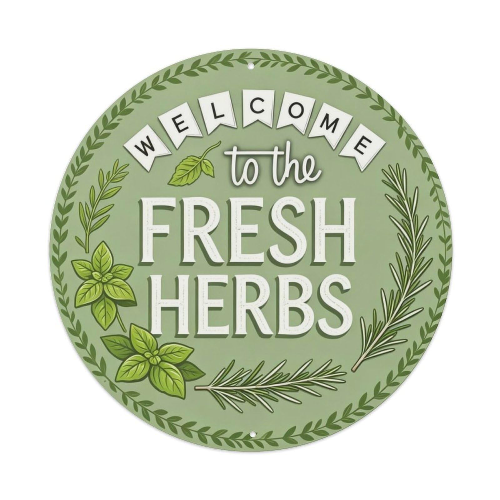 Herb Garden Fresh Herbs Metal Tin Sign Plaque