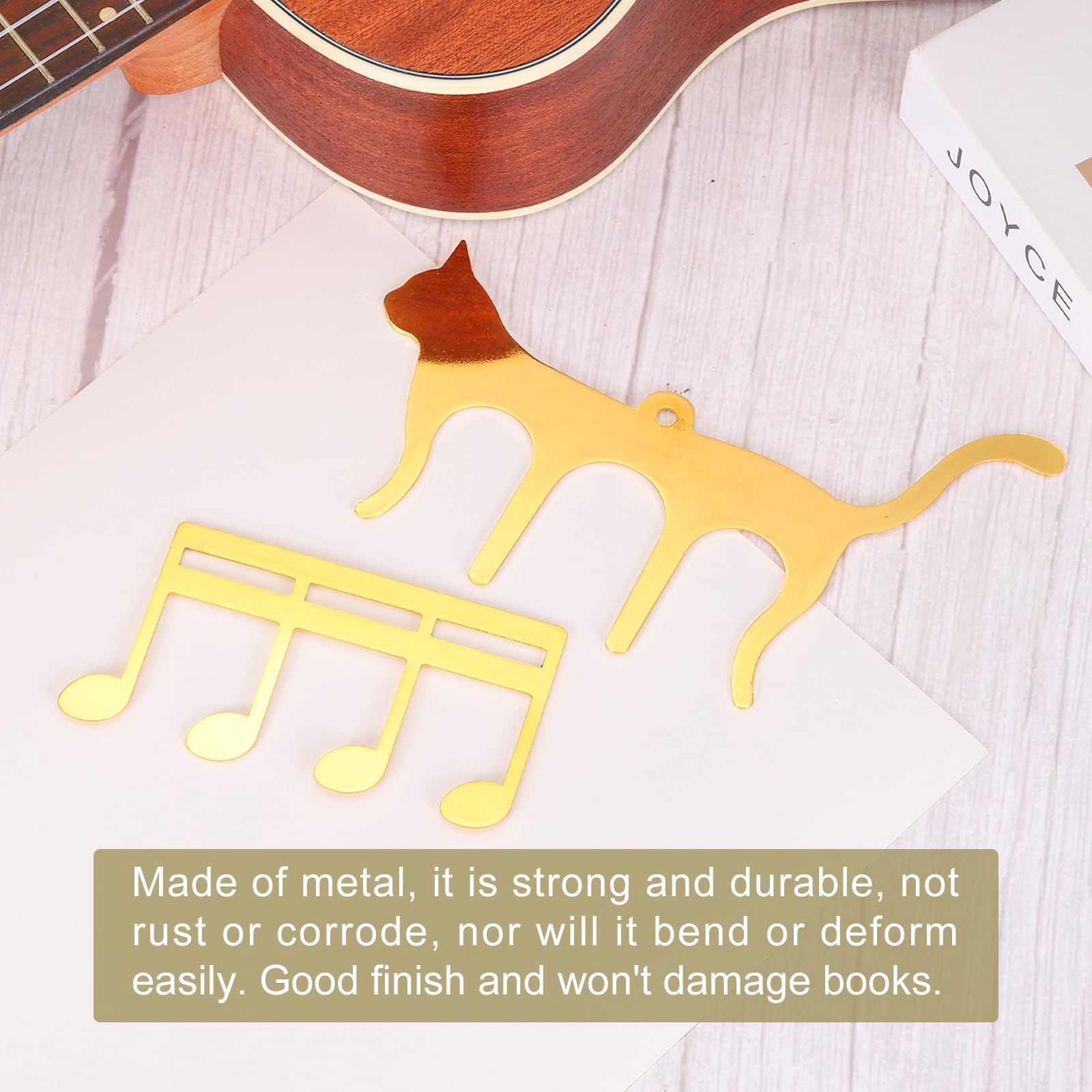 Fermalibri Per Spartiti A Tema Gatto In Metallo | Clip Anti-scivolo Per Pianoforte Chitarra E Violino | Design Adorabile E Leggero