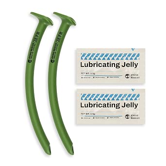RHINO RESCUE Nasopharyngeal Airway, NPA Nasal Airway 28 FR. with Lubricants 2-Pack