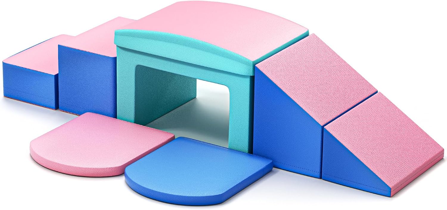 Ixdregan Foam Climbing Blocks for Toddlers, 6 Pieces Soft