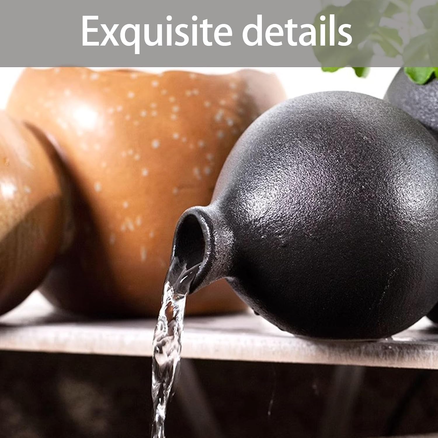 Animal Pond Fountains,Spitters for Small Ponds,Garden Pond Spitters,Ponds Spitters for Small,Garden Decor Koi,Garden,Outdoor Water Feature Statue(Black,12.2x7.1x5.5in)