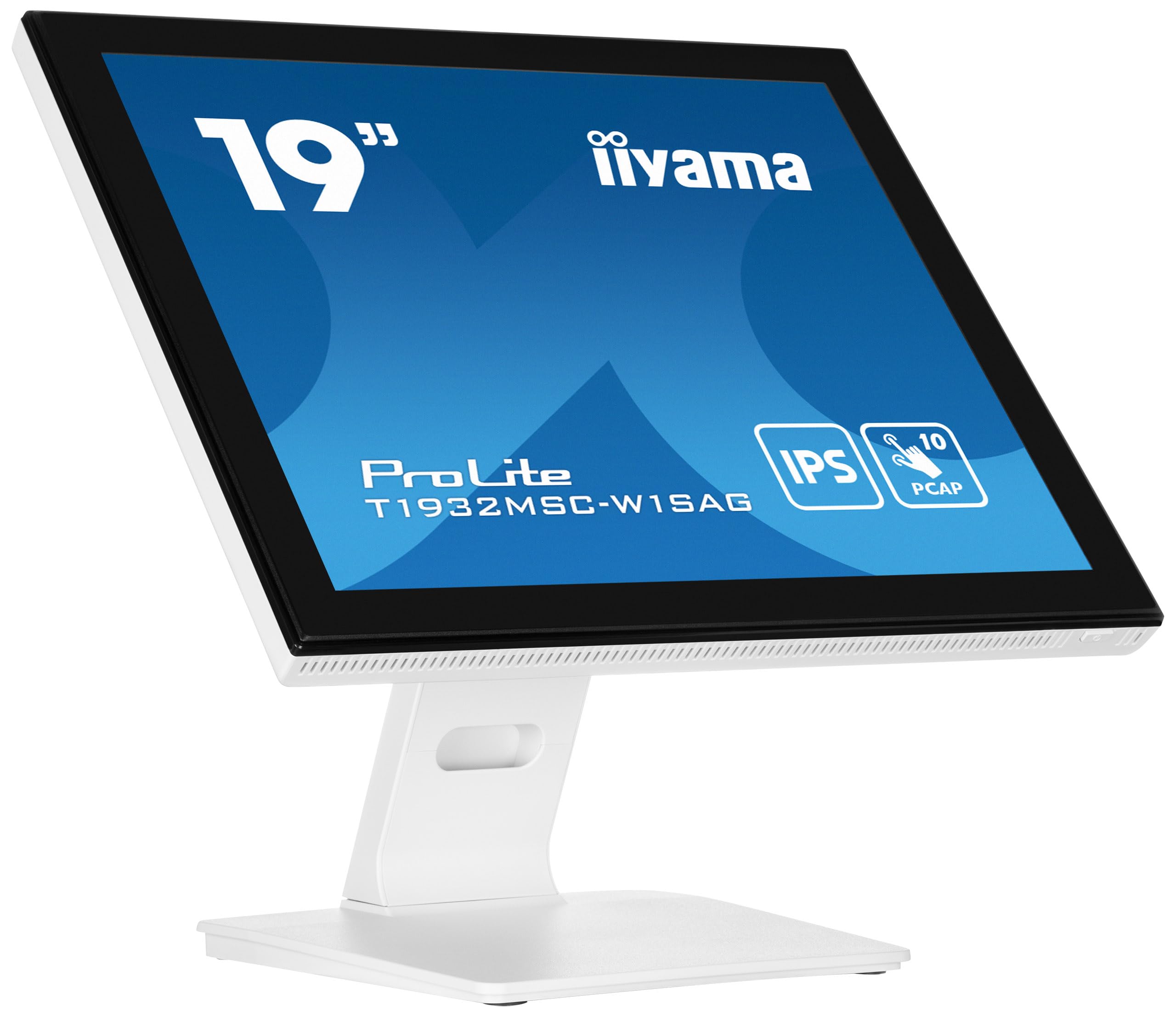 iiyama Prolite T1932MSC-W1SAG 48cm 19" IPS LED-Monitor SXGA 10 Punkt Multitouch kapazitiv VGA HDMI DP Audio-in/Out IP54 Anti-Glare-Beschichtung weiß