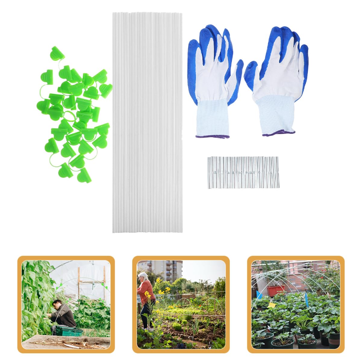 Luxshiny 1 Ensemble Support de Jardin Arceau pour Tunnel de Culture Support Pratique et pour et Jardinage