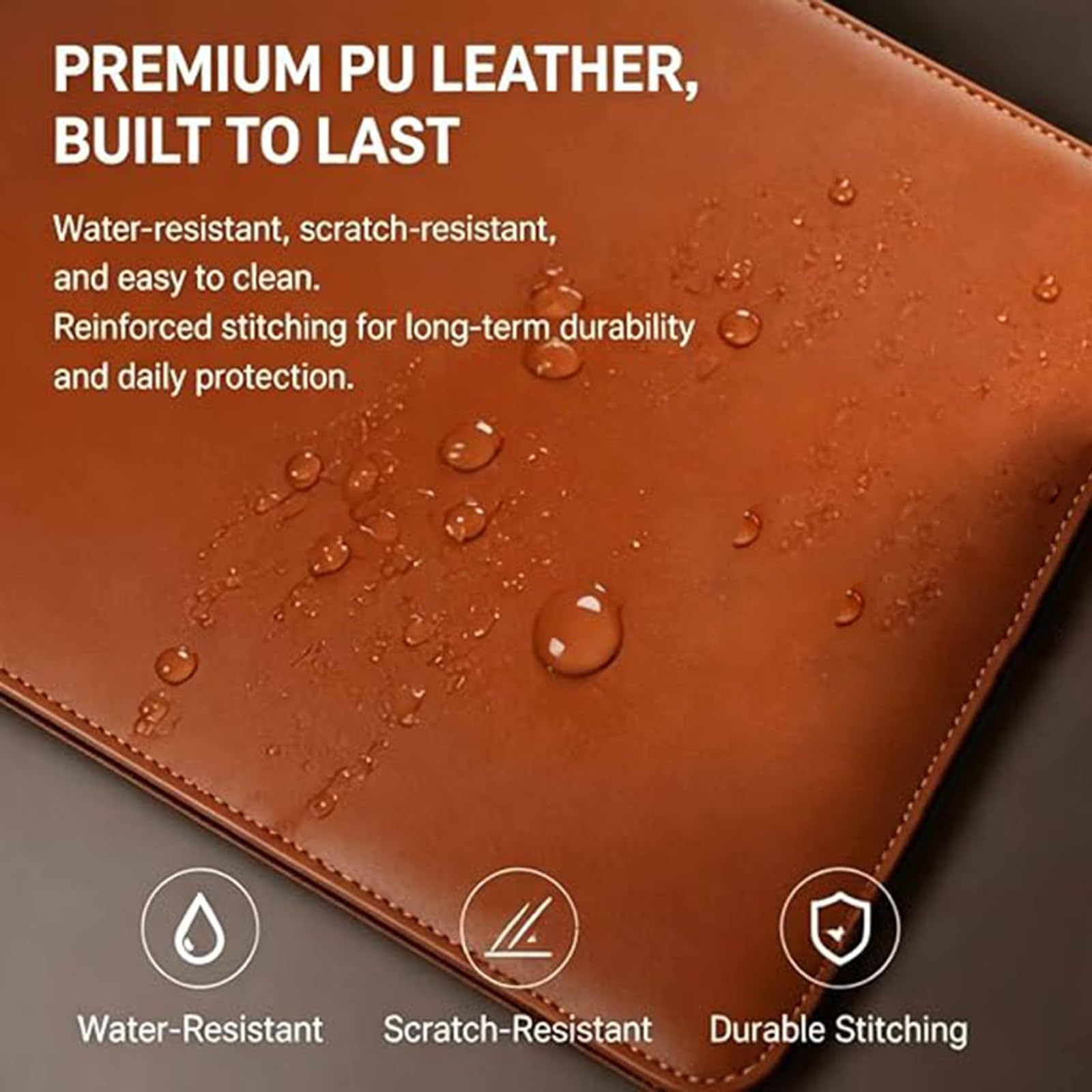 Laptoptasche Mit Kabelloser Ladefunktion Und Integriertem Ladegerät Für Mehrere Geräte, Faltbare Ledertasche Mit Ständer Und Mauspad, Wasserabweisende, Schlanke Schutztasche (B)