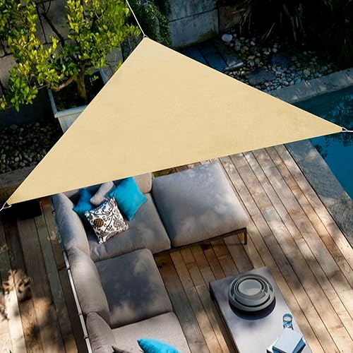 Triangle Sun Shade Sail, Sand UV Block Sunshade, Sun Protection Sunshades, Sun Shade Sails Canopy for Backyard Yard Deck Patio Garden Outdoor