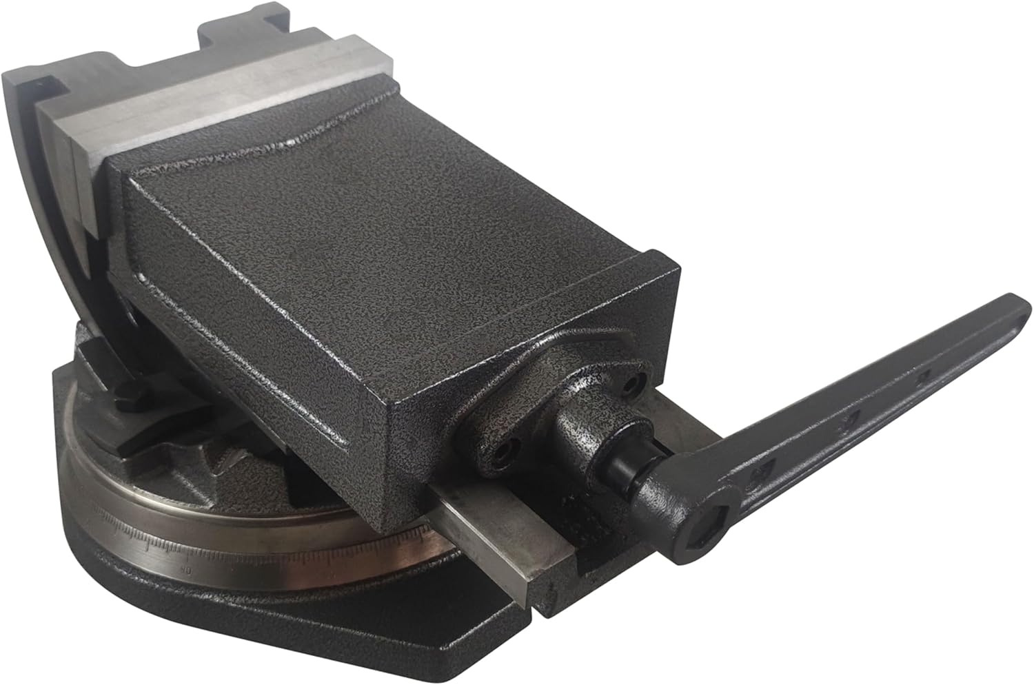 Bench Vise Bench Clamp 6inch-Wide Jaw Tilting Swiveling Adjustable for CNC Precision Milling and Grinding Machines Black