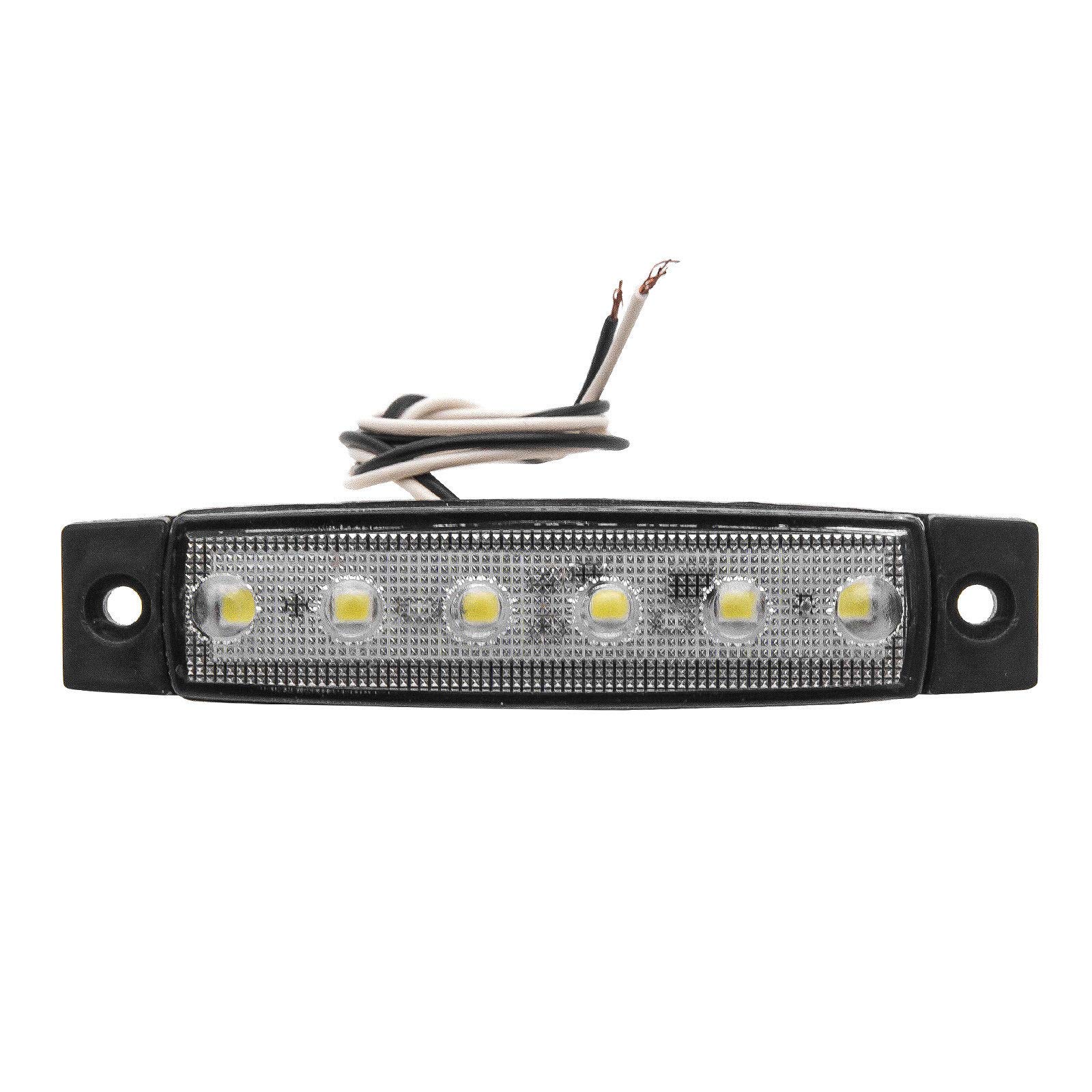 Maso 30PCS 12V 6LED SMD bianco & giallo & rosso indicatori di direzione luci laterali lampade di plastica per camion rimorchio camion