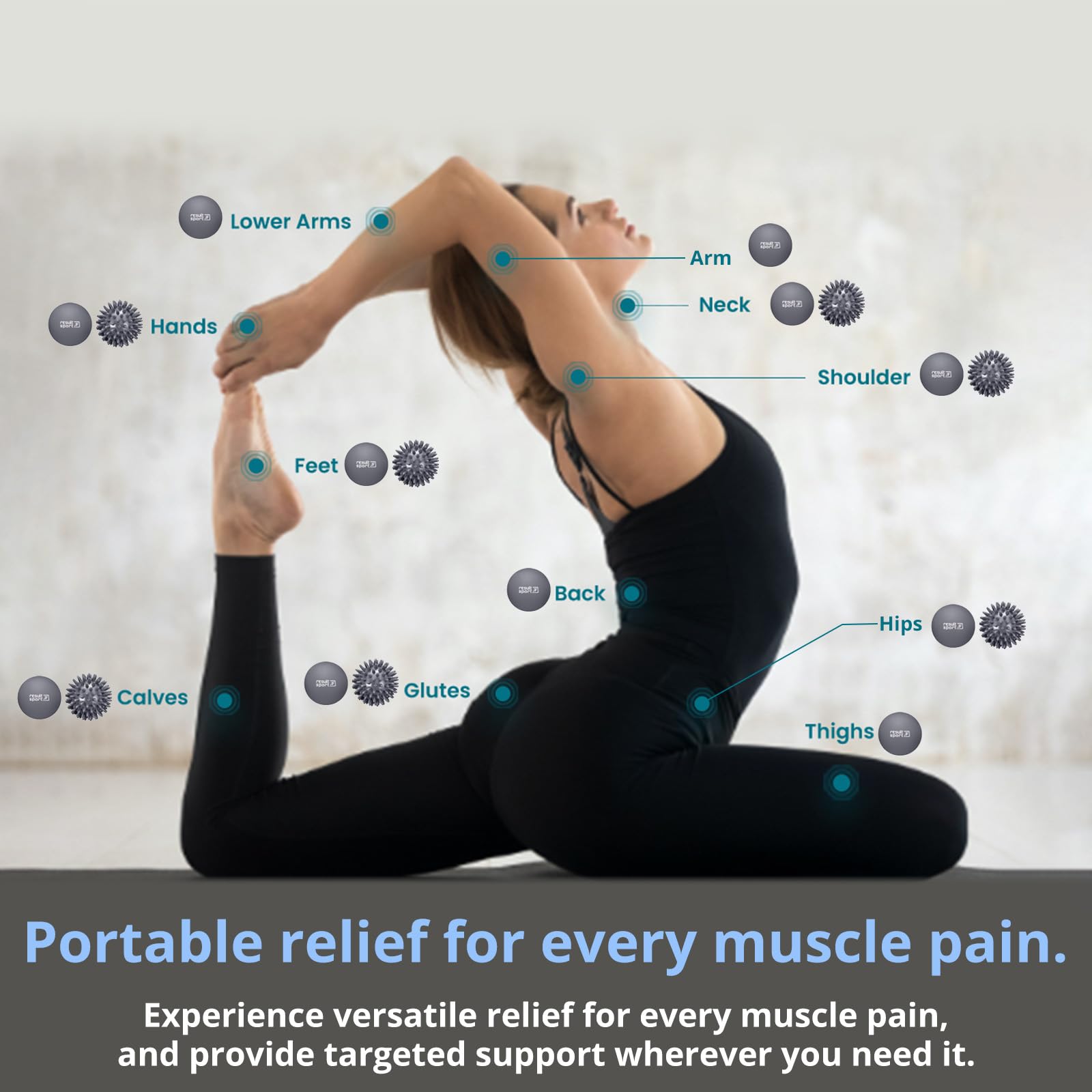 ResultSport Massage Ball, Trigger Point Deep Tissue Massage, Plantar Fasciitis, Rehab Recovery, Stress Reflexology - Image 4