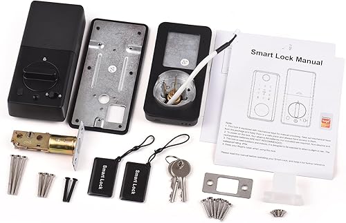 Vista 9 de Cerradura de puerta inteligente, cerrojo de seguridad sin llave, cerradura de puerta de entrada sin llave con 5 métodos de entrada: aplicación