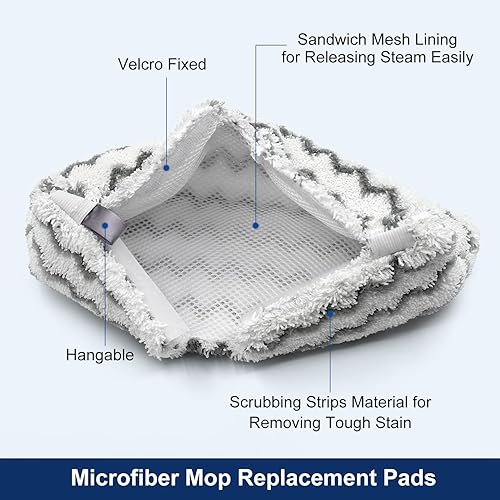 Miniatura 8 de Paquete de 6 almohadillas de repuesto para trapeador de vapor Shark S3500 Series S3501 S3601 S3550 S3901 SE450 S3801CO S3601D S2901 S2902 Steam