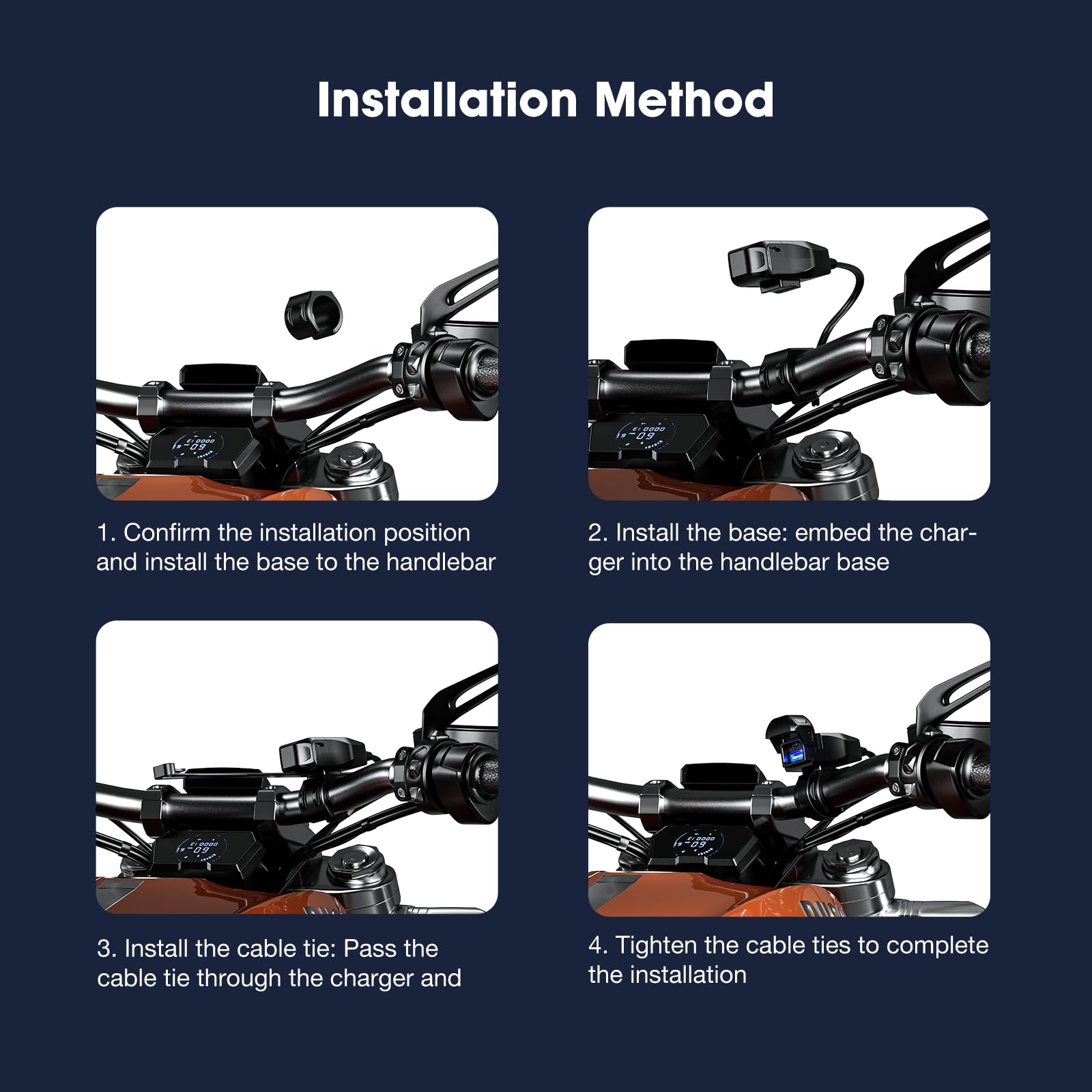 Caricabatterie USB Per Moto 18W QC3.0 - Impermeabile IP66, Con Interruttore LED Per 9V-24V