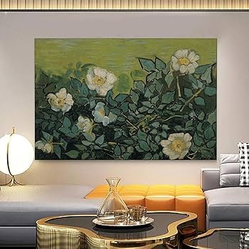 絵画　野ばら Amazon.co.jp: ゴッホの野ばらのポスター 1890 年にフィンセント