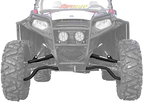 Miniatura 1 de SuperATV - Brazos A negros de 1.5 pulgadas para Polaris RZR S 800 2009-2014  Compatible con neumáticos de hasta 32 pulgadas  Incluye rótulas