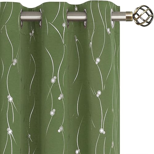 Miniatura 55 de BGment Cortinas opacas de 63 pulgadas de largo, juego de 2 paneles con ojales y aislamiento térmico para oscurecer la habitación, cortinas de