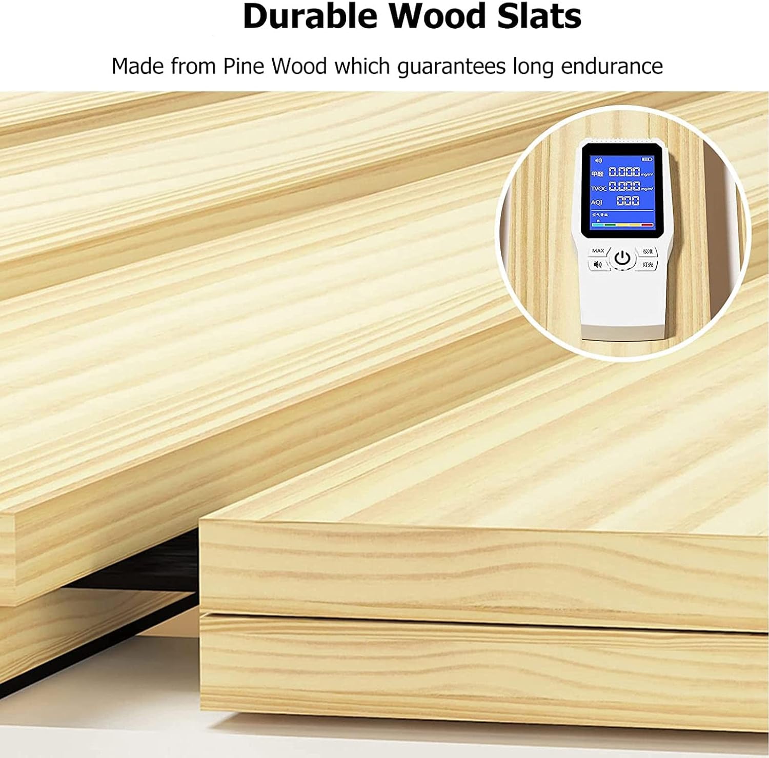 Sturdy Solid Pine Wood Bed Slats - Foldable Bunkie Board with Nylon Cord for Full Size Bed Frame (59x79in) - Durable Mattress Support for Home Bedroom Furniture