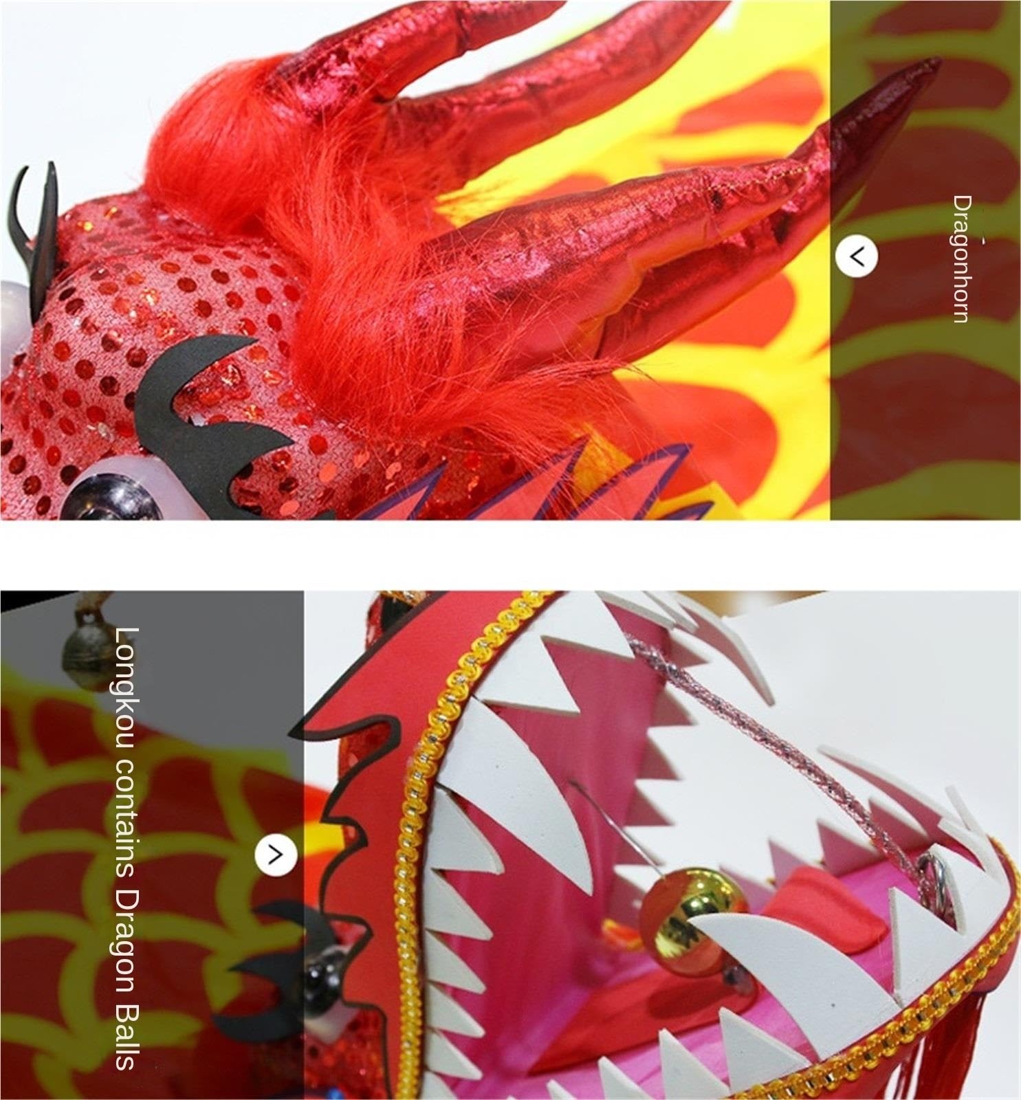 Drago Cinese per Feste Giocoleria con Nastro del Drago Gioca A Dragon Dance Streamer Testa di Esercizio Corda Feste Cinesi in Italia(Blue)