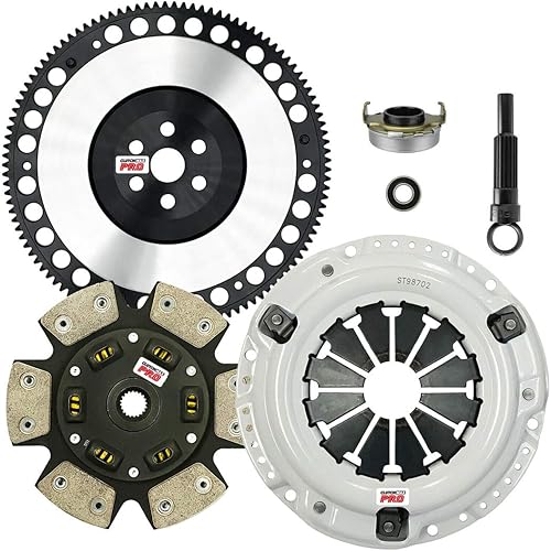 ClutchMax PRO Performance Stage 3 Kit de embrague con volante Chromoly compatible con 1992-2000 Civic 1.5L 1.6L 2001-2005 Civic 1.7L 1993-1995 Civic